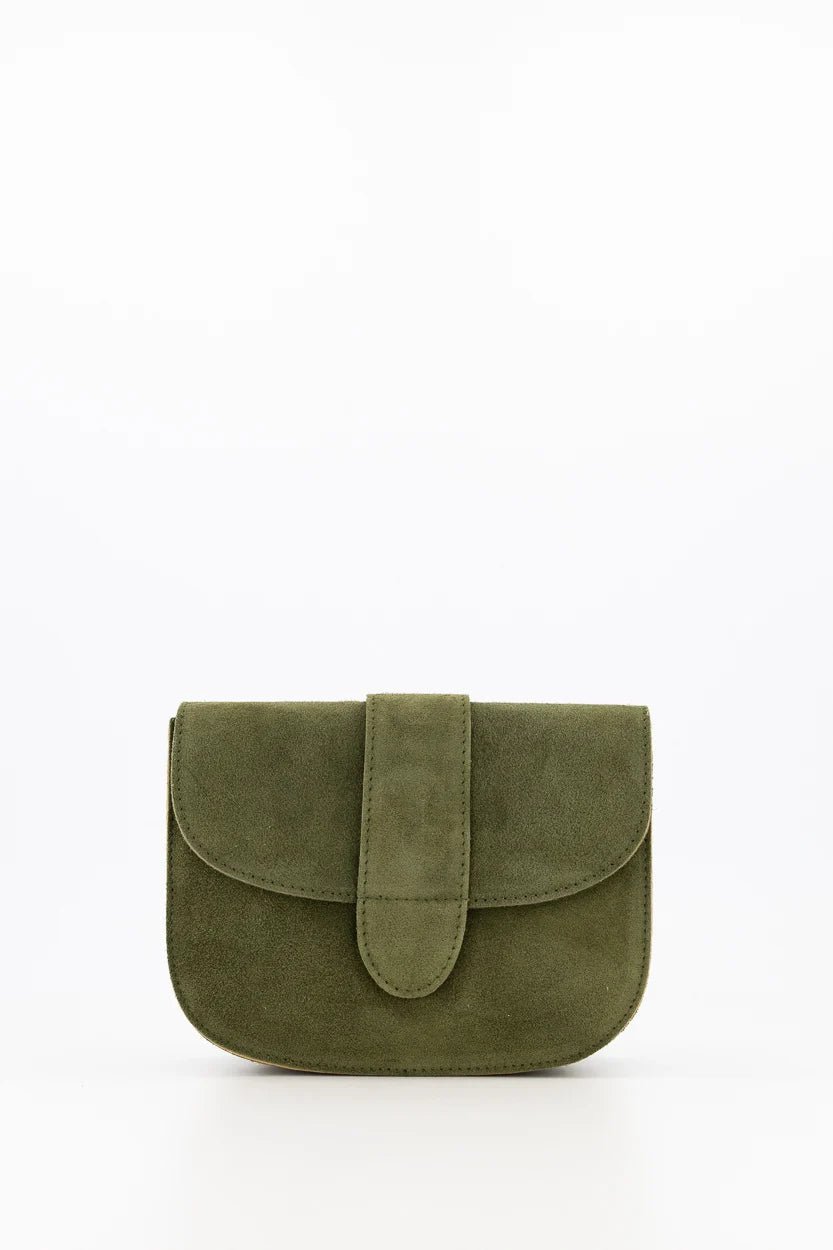Tas Esdoorn suede olijfgroen - Bij Keesje - Bij Keesje
