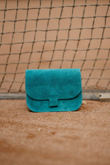Tas Flora suede petrol