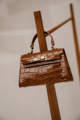 Tas Grace croco cognac