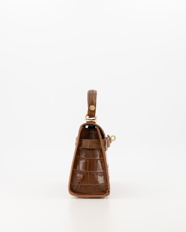 Tas Grace croco cognac - Bij Keesje - Bij Keesje - Tas