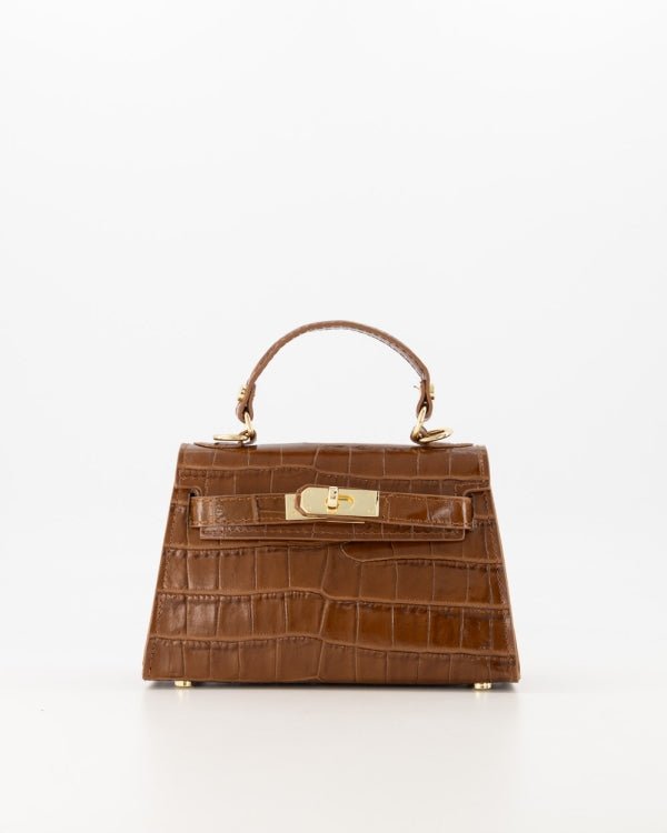 Tas Grace croco cognac - Bij Keesje - Bij Keesje - Tas