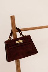 Tas Grace suede bordeaux