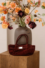 Tas Leonie suede bordeaux