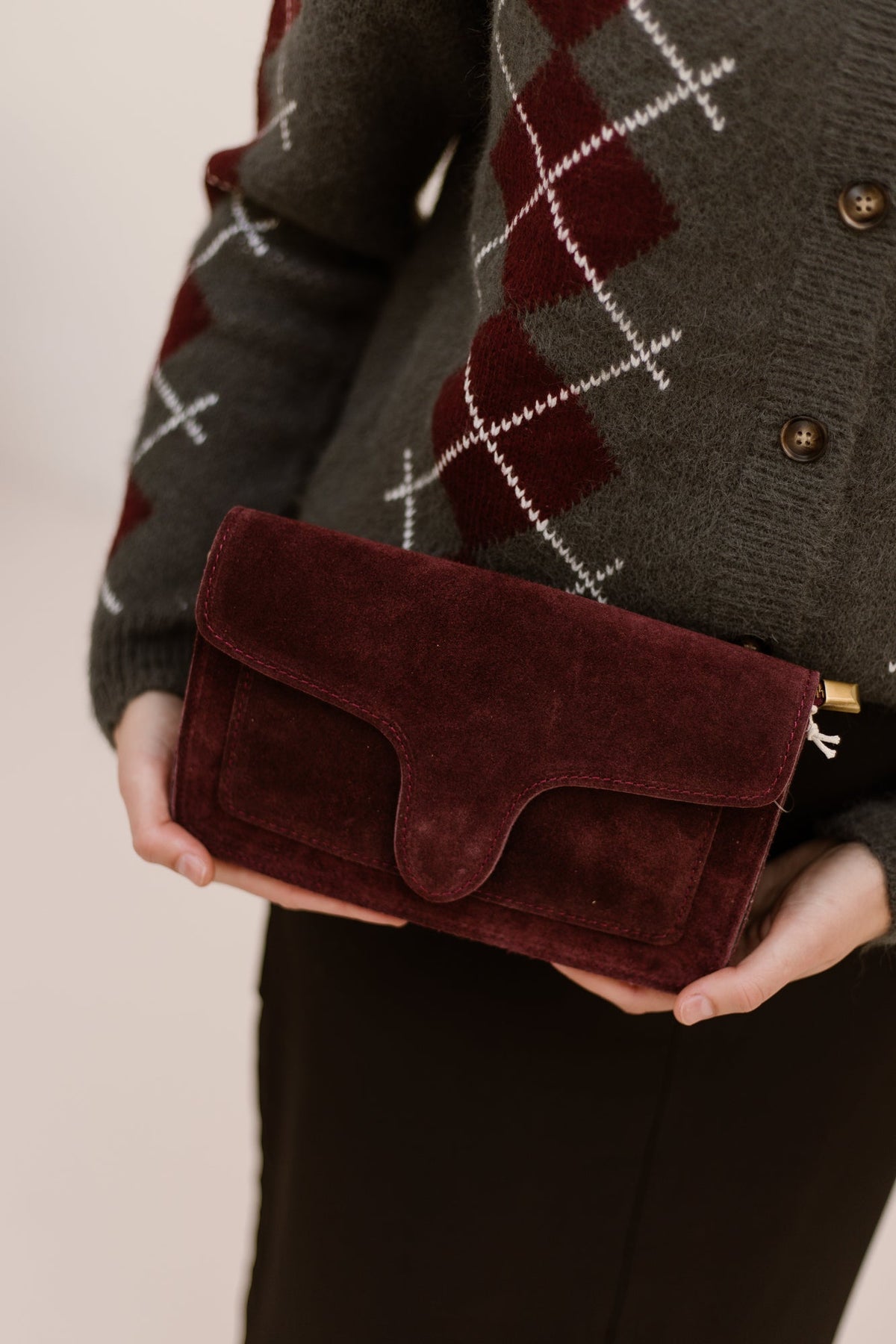 Tas Margot suede bordeaux - Bij Keesje - Bij Keesje - Tas