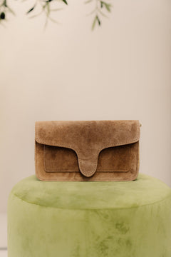 Tas Margot suede taupe - Bij Keesje - Bij Keesje - tas
