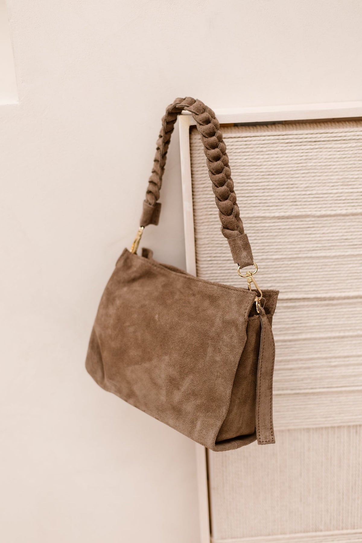 Tas Sarah suede taupe - Bij Keesje - Bij Keesje - Tas