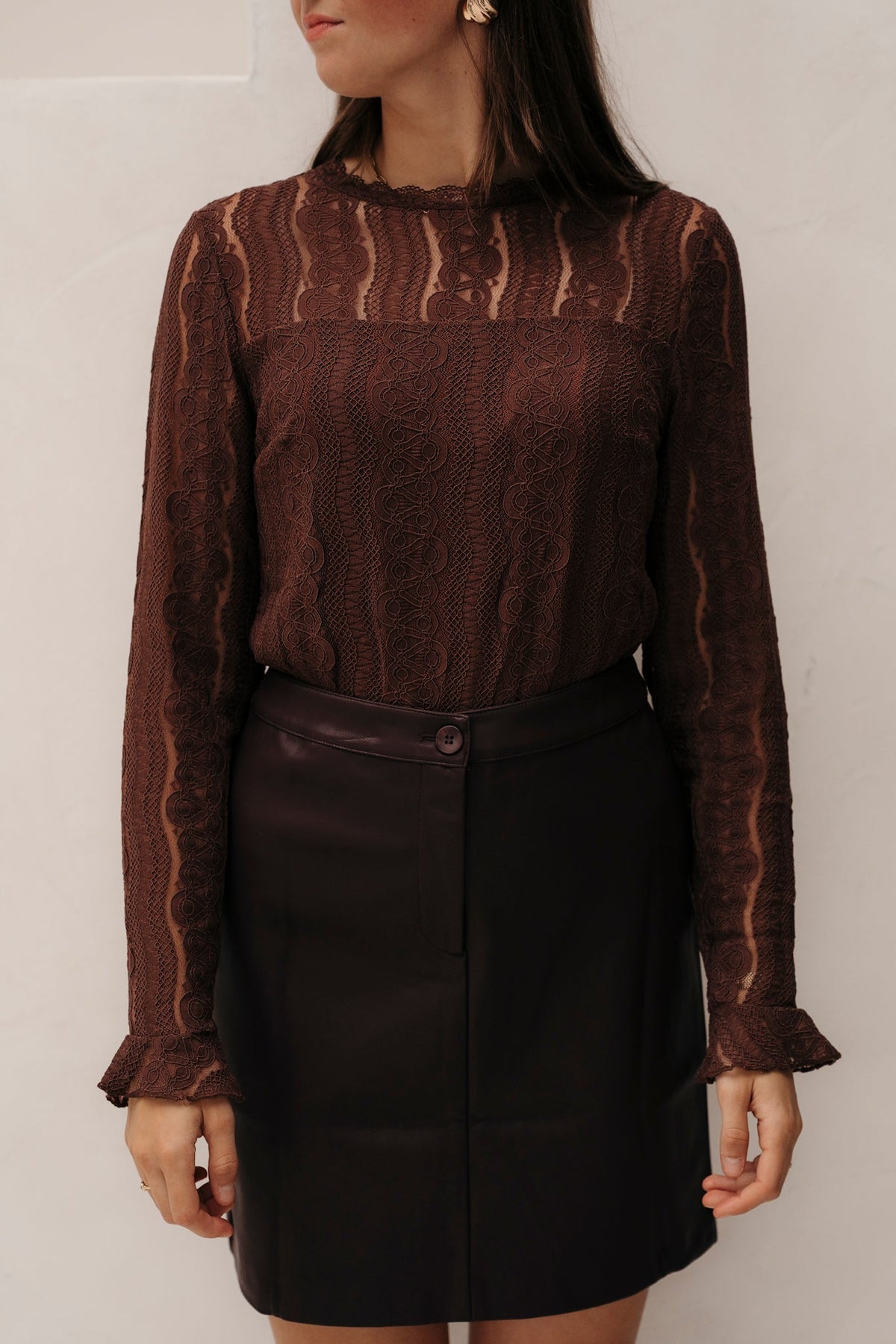 Top lace mahogany - 202879 - Bij Keesje - Mi Piace - Top