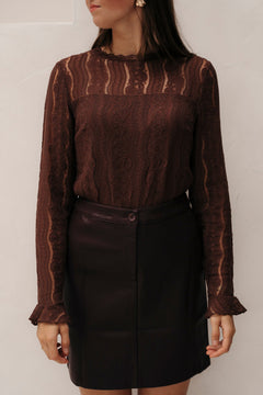 Top lace mahogany - 202879 - Bij Keesje - Mi Piace - Top