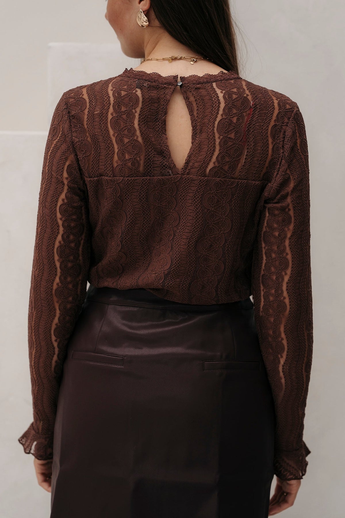 Top lace mahogany - 202879 - Bij Keesje - Mi Piace - Top