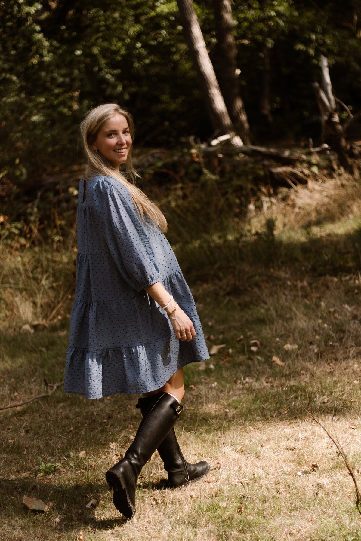 Veerle Dots Dress Blue - Bij Keesje - Bij Keesje The Label - Jurk