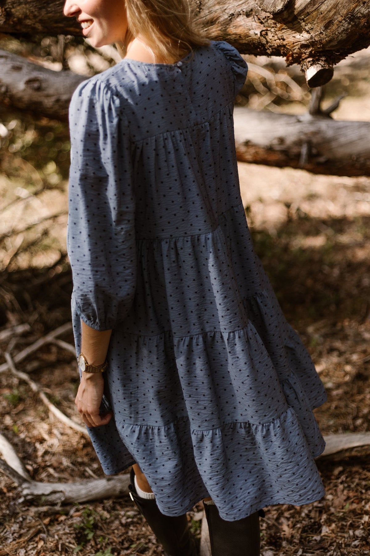 Veerle Dots Dress Blue - Bij Keesje - Bij Keesje The Label - Jurk