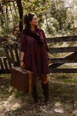 Veerle Dots Dress Plum