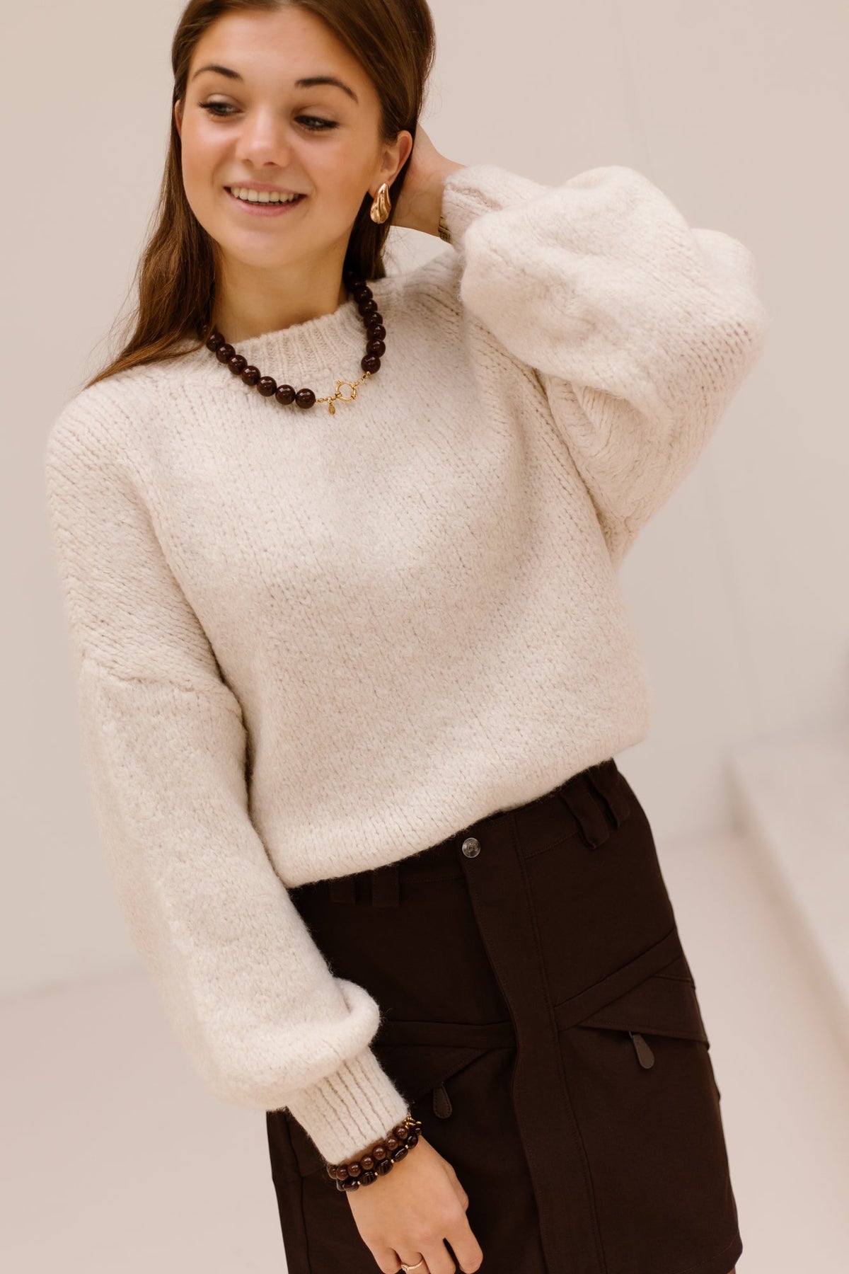 Wendy sweater beige - Bij Keesje - Bij Keesje - Trui