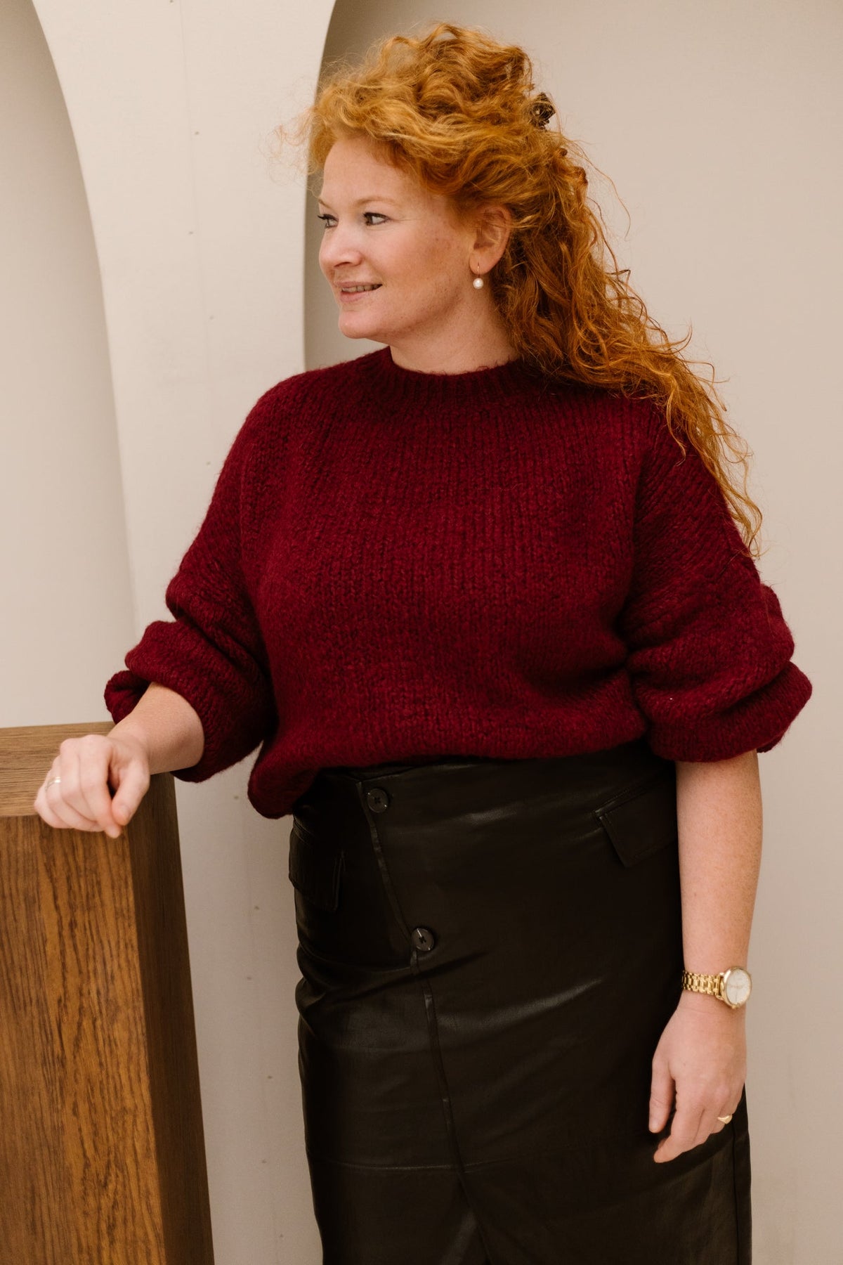 Wendy sweater plum - Bij Keesje - Bij Keesje - Trui