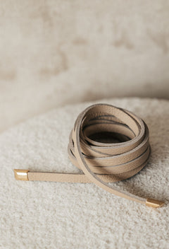Wikkelriem taupe