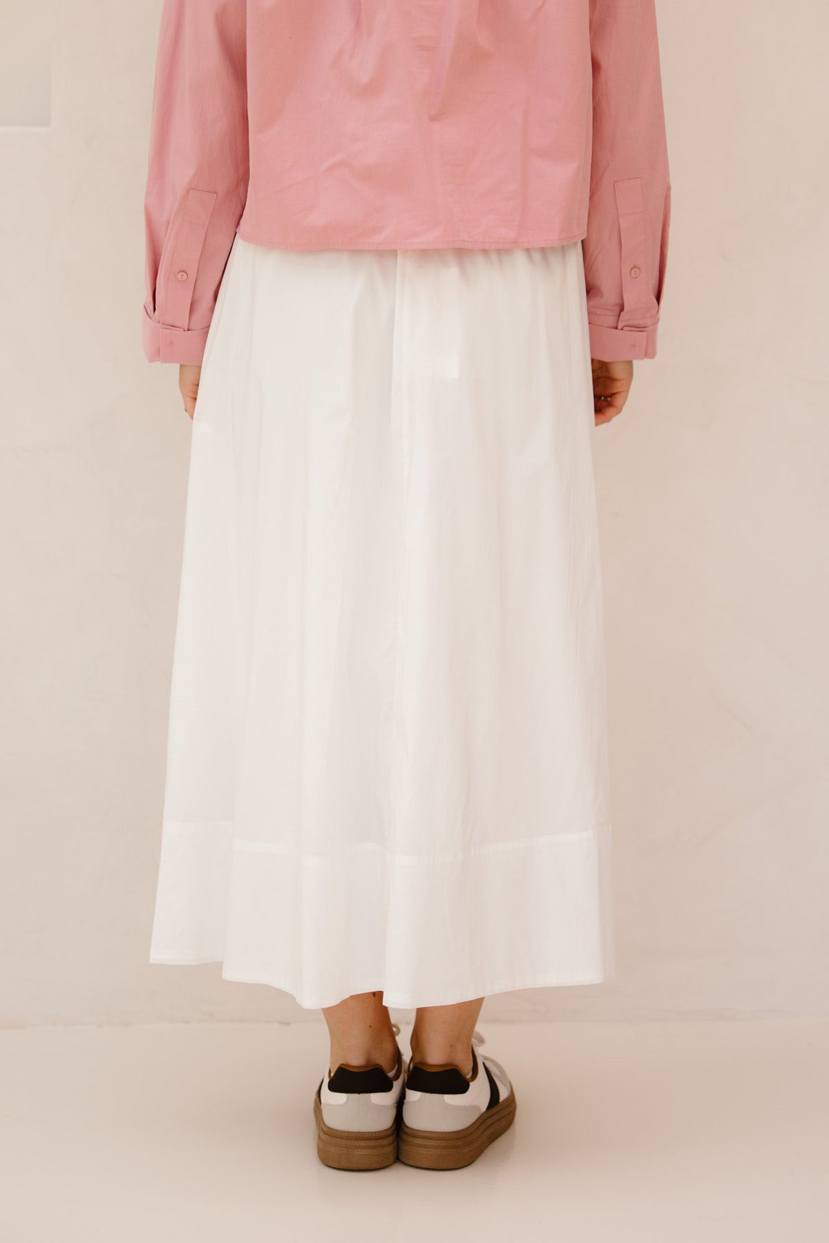 Yara long poplin skirt white - Bij Keesje - Neo Noir
