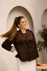 Yaselsia Ls Short Trenchcoat Coffee Bean