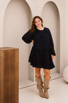 Yasmilva LS Dress Navy - Bij Keesje - Y.A.S - jurk