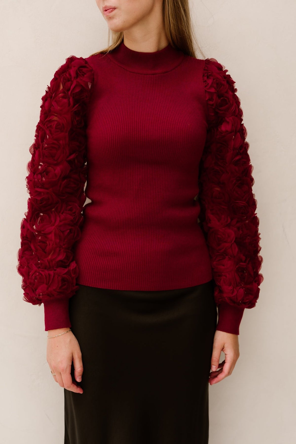 Yasrunella LS High Pullover Fig - Bij Keesje - Y.A.S - Trui